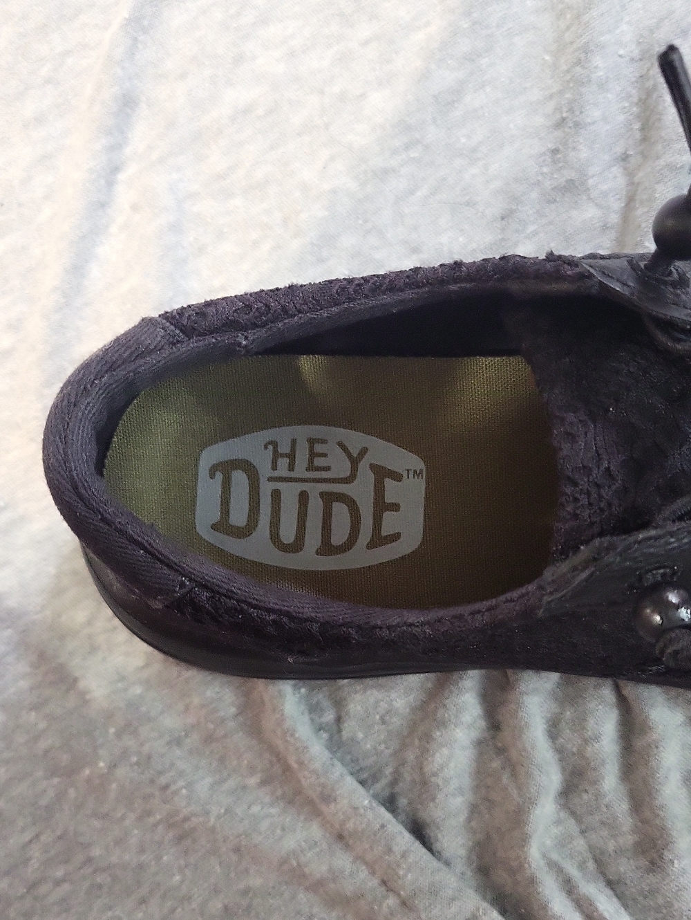 Hey Dude Women's Slip-On Lace Sneakers in Black - Picture 2 of 6